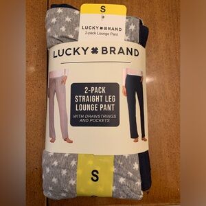LUCKY BRAND  Straight Leg Lounge Pant, 2 pack , Small